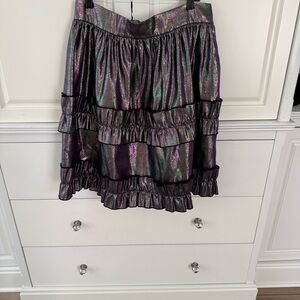 ASOS Iridescent Mini Skirt with Ruffles